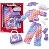 American Girl, AG Sisters Staying Up Late Styles, Doll Clothes, For 14.5-inch Dolls, 8 pcs, For Ages 4+ (Amazon Exclusive)