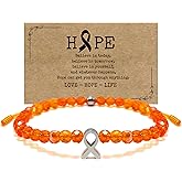LAMIBEE Bracelet For A Cause, Crystal Bead Bracelet, Awareness Ribbon Bangle Bracelets, Wristbands for Awareness, Protection Surfer String Bracelet for Men, Women