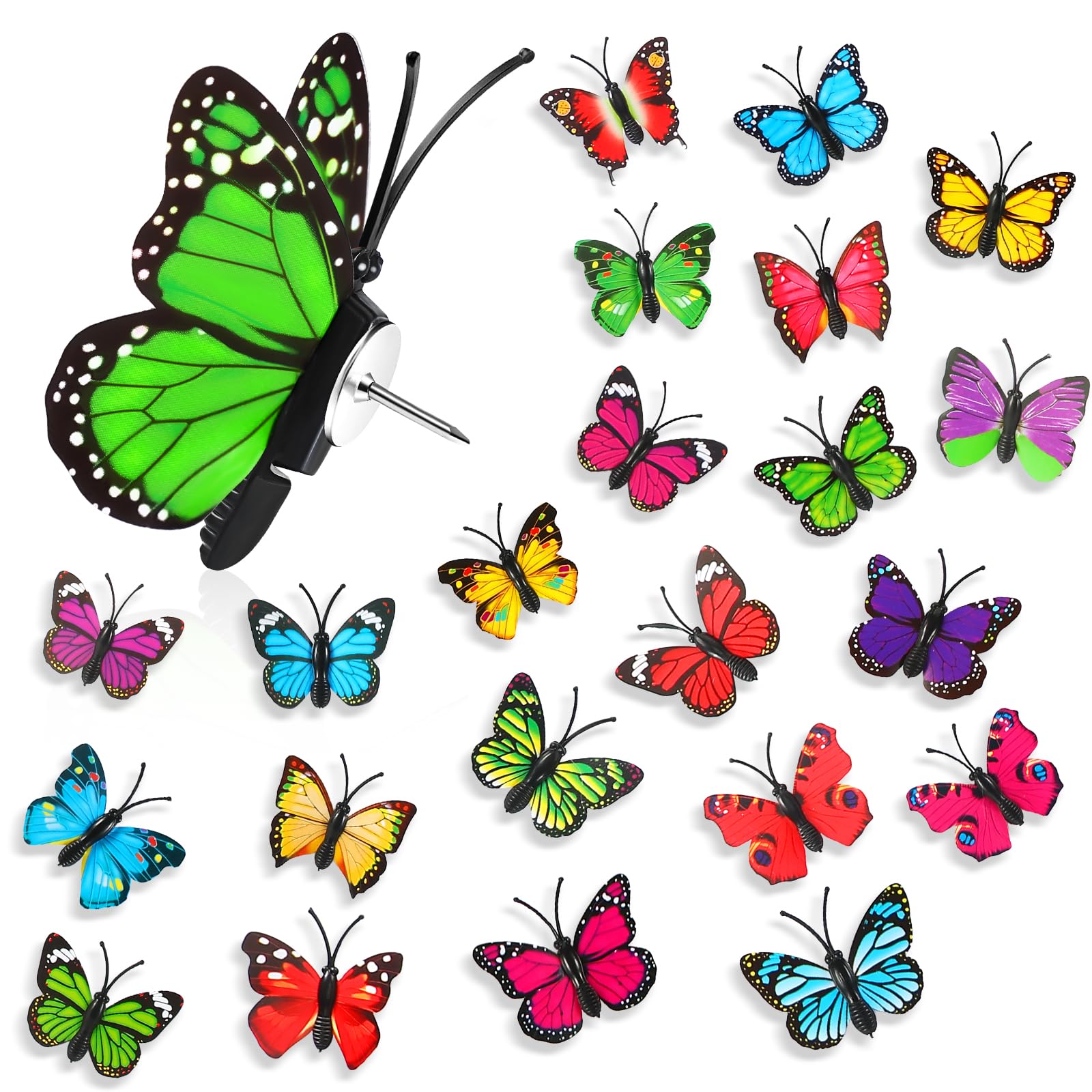 Photo 1 of 100Packs Colorful Butterfly Decorative Push Pins Cute Thumb Tacks Thumbtacks for Hanging Pushpins for Cork Board Board Bulletin Corkboard Wall in Office Cubicle Decor Cubicle Decorations