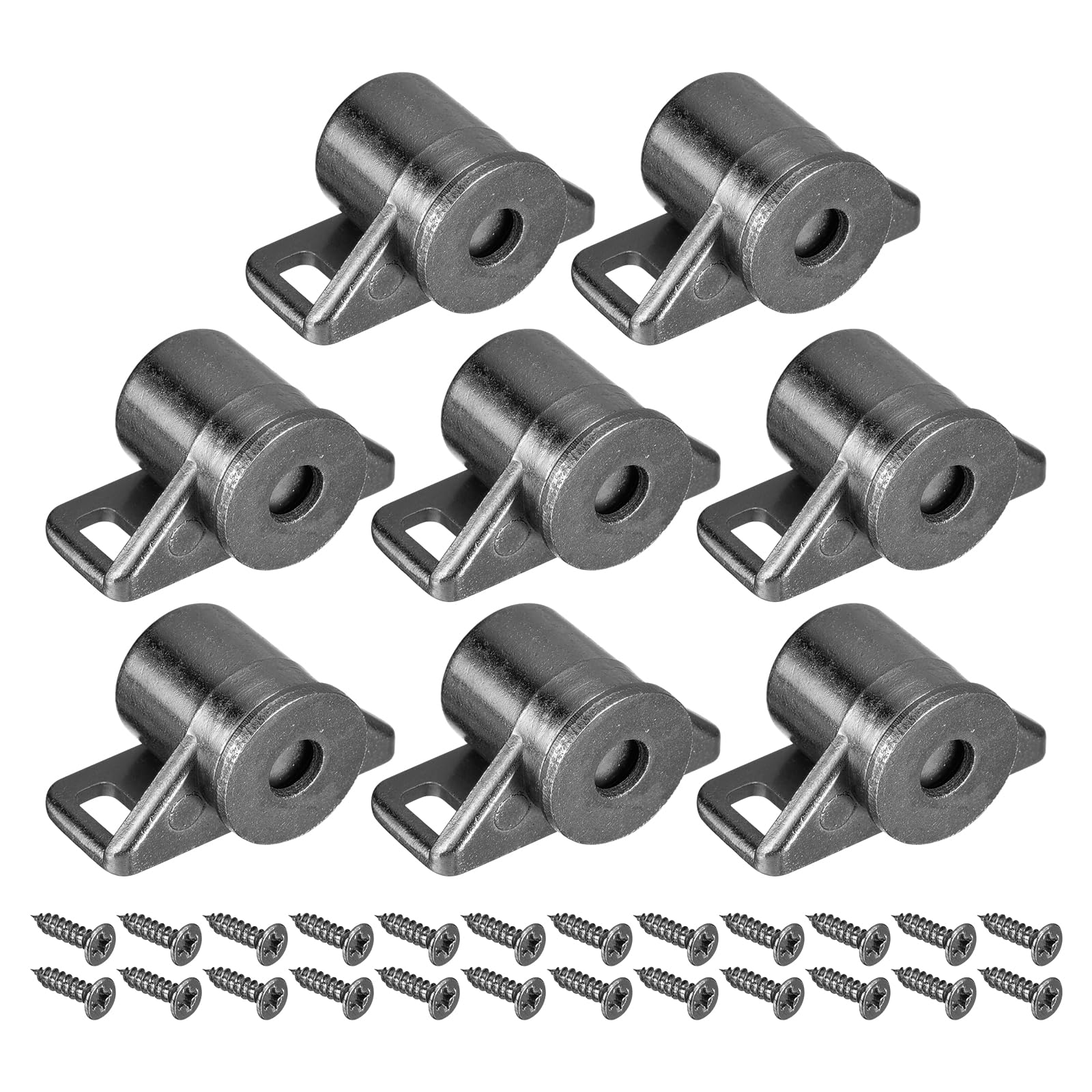 uxcell 8 Set Magnetic Cabinet Door Catch Zinc Alloy Magnet Cabinet Latch Closure Hardware for Kitchen Cupboard Closet Furniture Doors, Grey