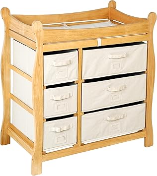 sleigh style changing table
