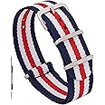 Benchmark Nylon Watch Band - Waterproof Ballistic Nylon One-Piece Military Watch Straps for Men & Women - Choice of Color & Width - 18mm, 20mm, 22mm or 24mm