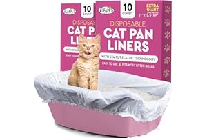 Alfapet Cat litter box liners, Elastic bags liners, 20 Count For Large, X-Large, Giant, Extra-Giant Size litterbox- With Sta-Put Technology for Firm, Easy Fit- Quick + Clever Waste Cleaners, Pack of 2