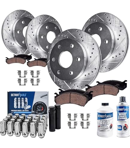 R1 Concepts Bremsen-Set Vorne – Keramik-Bremsbeläge & Gebohrte Rotoren Für Buick Enclave, Chevy Traverse U.a.