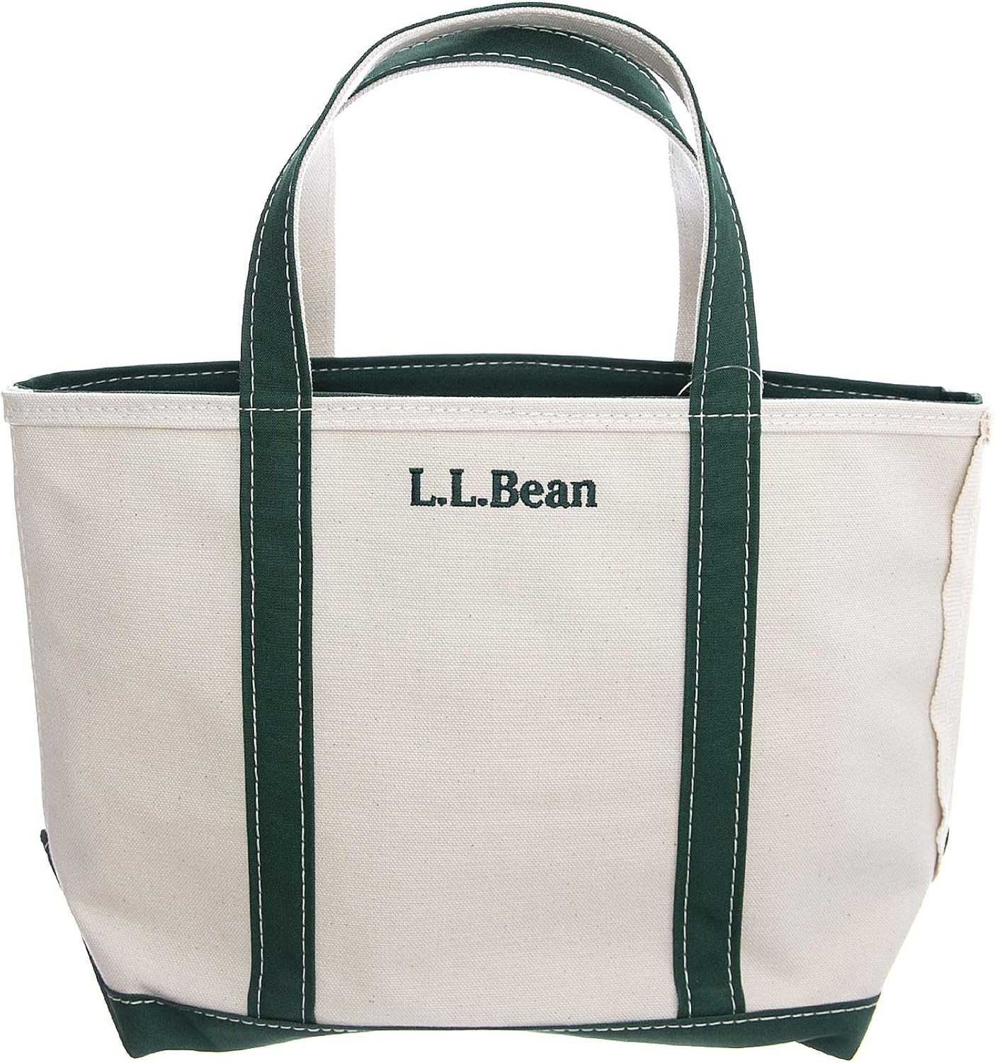 Amazon L L BEAN Zip Top Boat Tote Medium White Dark Green Amazon l l bean zip top boat tote medium white dark green