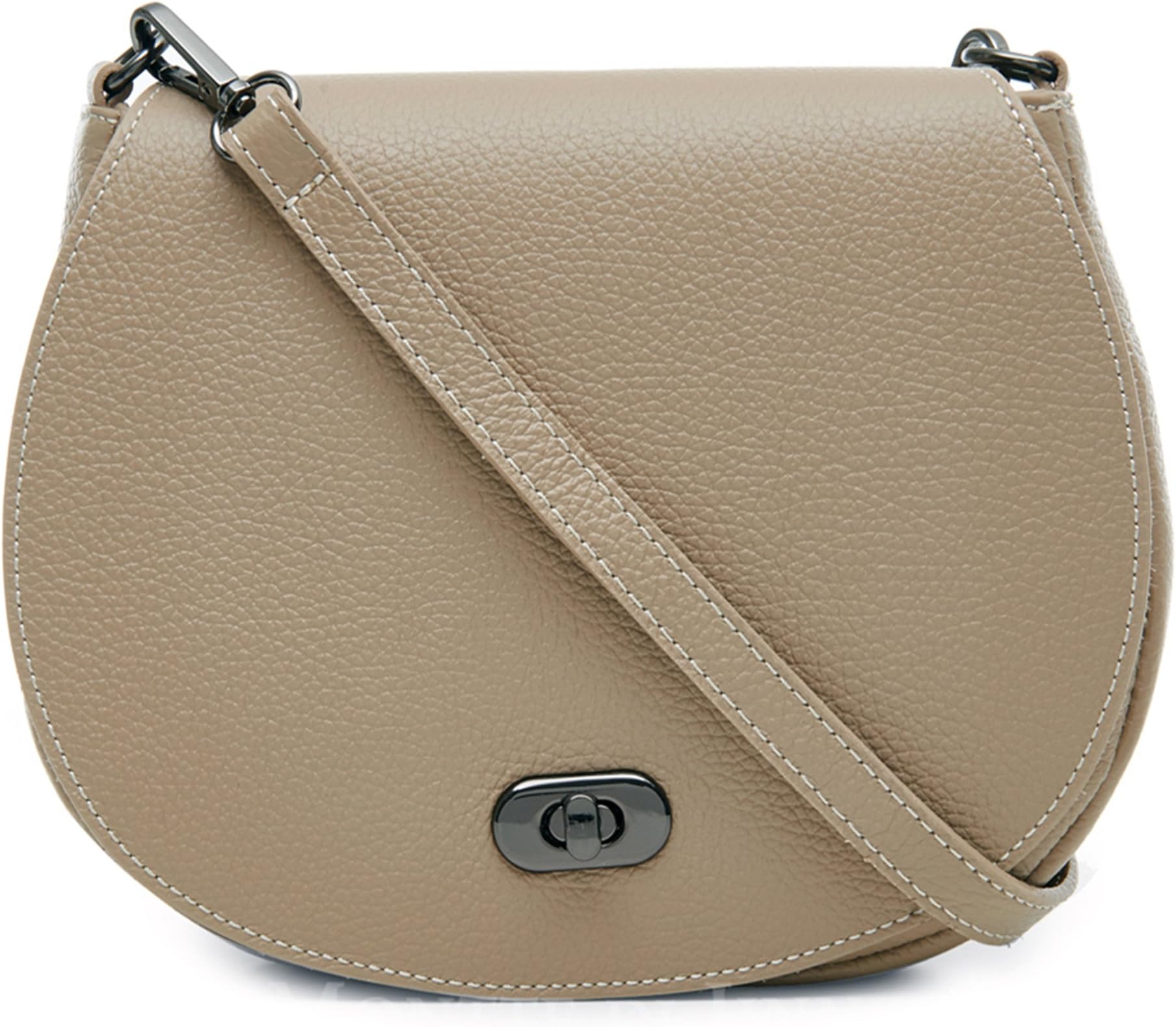 Montte Di JinneWomen Italian Soft Leather Crossbody Bag Shoulder Bag with Postman's Lock and with Detachable and Adjustable Bag Straps