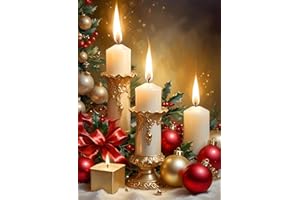 HOIYLDS Christmas Diamond Painting Kits for Adults - Diamond Art Kits for Adults Beginner, DIY Full Drill Diamond Dots Paintings with Diamonds 5D Gem Art and Crafts Home Wall Decor