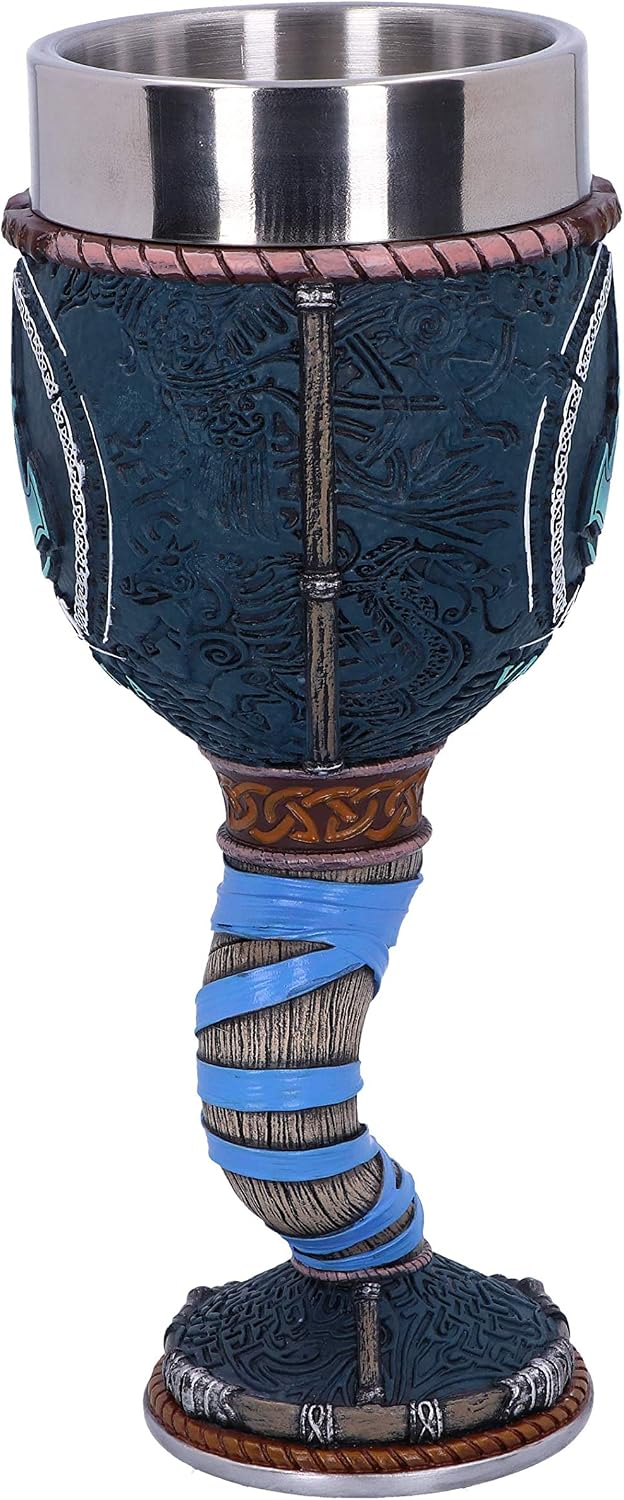 Officially Licensed Assassins Creed Valhalla Viking Game Goblet, Resin w. Stainless Steel - Image 5