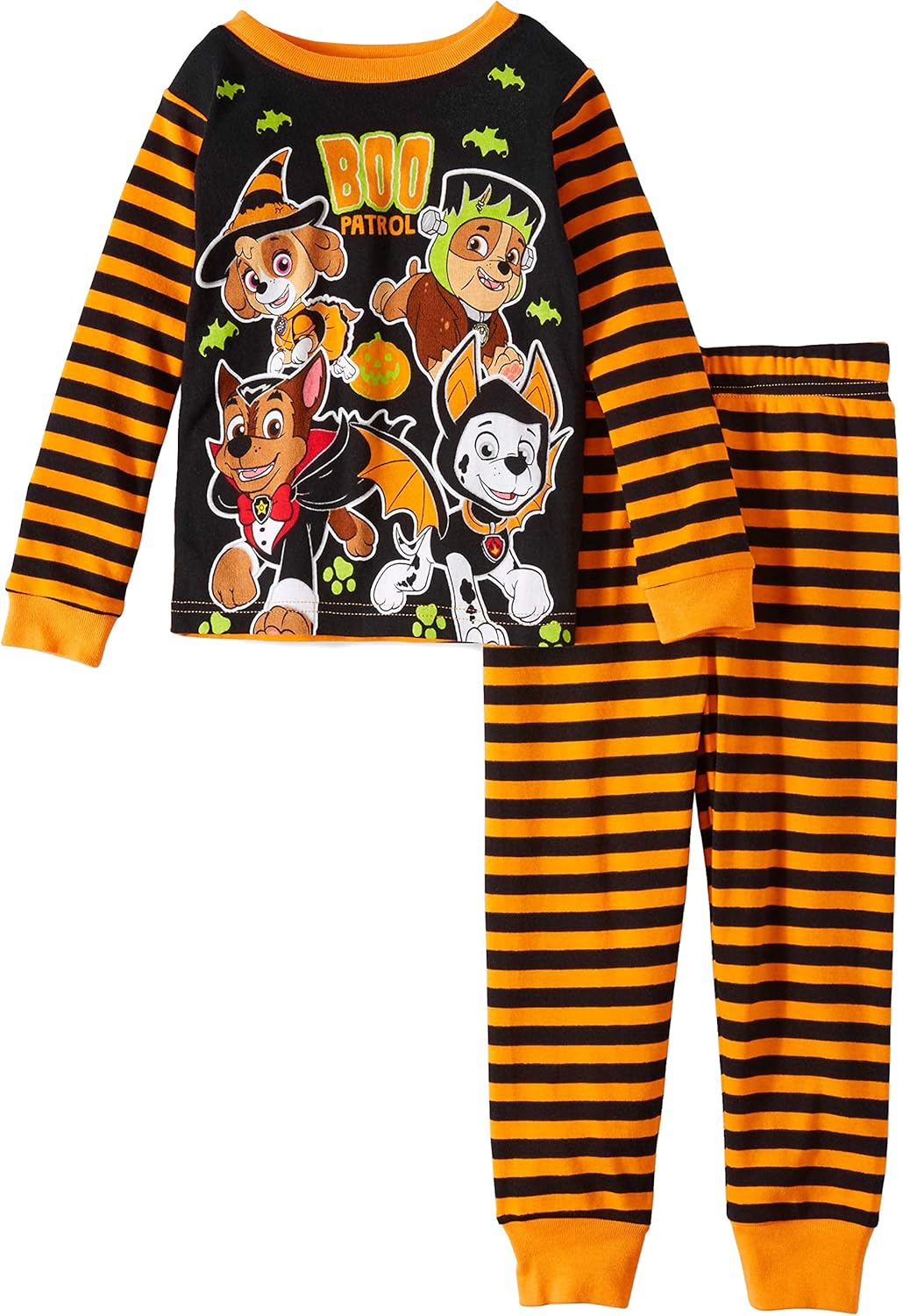 Amazon Com Nickelodeon Paw Patrol Little Boys Toddler Halloween Pajama Set 5t Orange Black Clothing