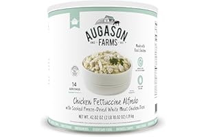 Augason Farms Freeze Dried Chicken Fettuccine Alfredo Kit 42.02 Oz No. 10 Can