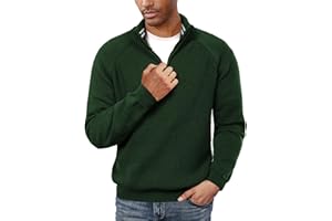 PJ PAUL JONES Mens Quarter Zip Pullover Sweater Turtleneck Raglan Long Sleeve Sweaters