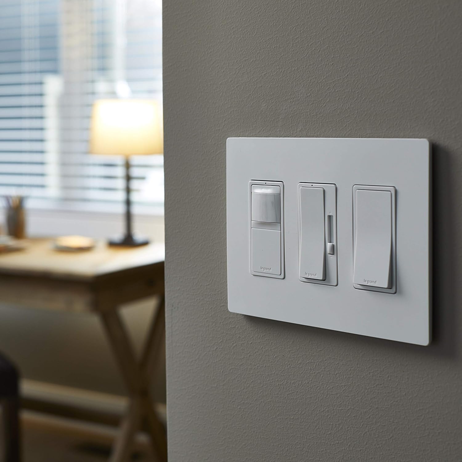 Legrand radiant Dimmer Light Switch, for Dimmable LED Lights, 450W LED and CFL Bulbs - 700W Incandescent & Halogen, Tri Color, RHCL453PTCCCV6 - - 