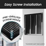 Repa Market 8x4 Black Air Vent Cover Steel Gable Wall Ceiling 200x100mm view 5