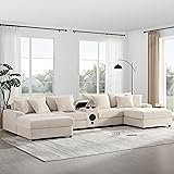 FANYE 144-Inch U-Shaped Sectional Sofa with