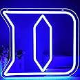 University Neon Signs,Letter D Neon LED Sign,University Basketball Team Logo Neon Signs,University Name Light Signs for Man Cave,Dorm Decor for College Students,Sport Fans,Size 13.77 * 12.20in(XD117)