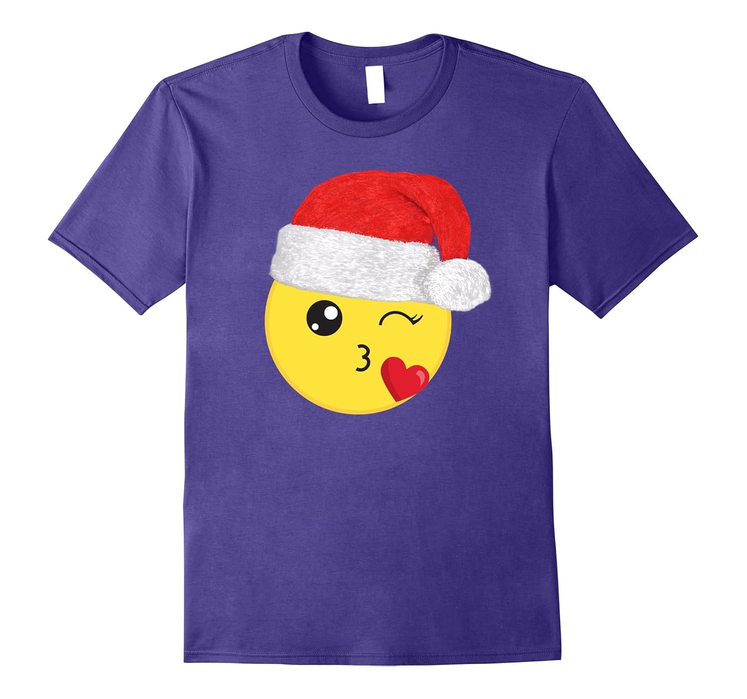 Christmas kiss Emoji T-Shirt Emoji T-Shirt Merry XMas Shirt-ANZ