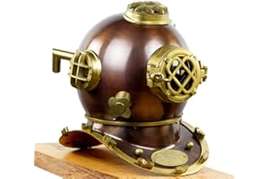 6" Scuba Diving Nautical Helmet | Maritime Ship's Decorative Helmet | Nagina International (6 Inches, Scutter Brown)