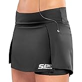 SLS3 Athletic Skirt Shorts for Women, Lightweight Mini Tennis Skort with Pockets