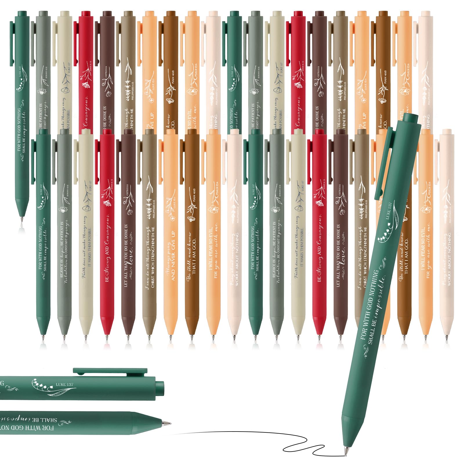 Photo 1 of Sayglossy 50 Pcs Bulk Christian Pens with Bible Verses Religious Church Biblical Gifts for VBS Christmas Sunday School Teacher Student Women Men Classroom Scripture Study Supplies(Classic,English)