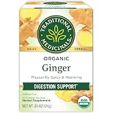 Traditional Medicinals Organic Ginger Herbal Tea, 16 Tea Bags (Pack of 1)