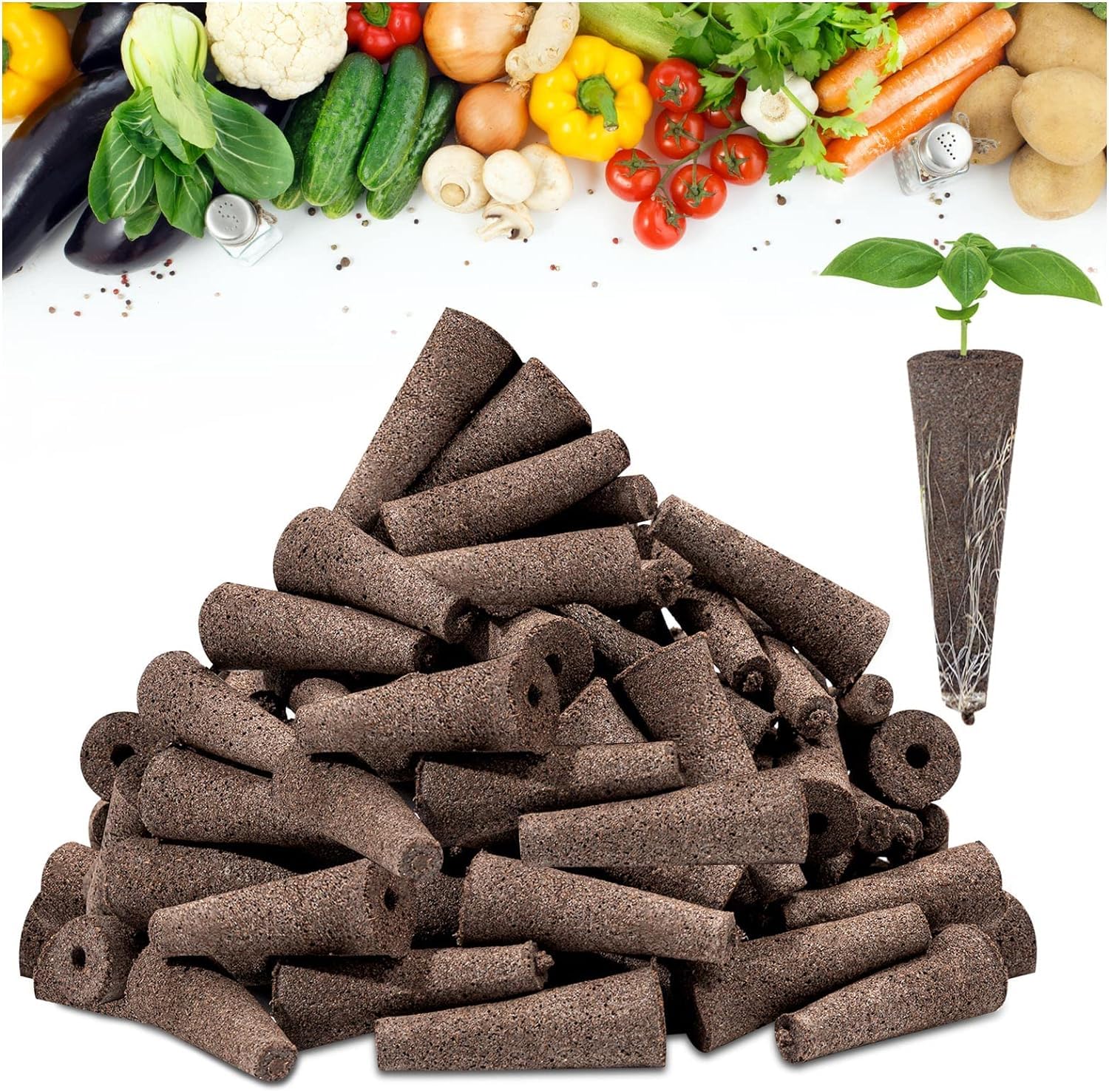 70 Pcs Seed Pods, Alternative Grow Sponges for Hydroponics, Hydroponic Sponges Kit for Indoor Garden System