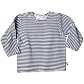 Zutano Black Candy Stripe Long Sleeve T-Shirt (18 Months (12-18 Months))