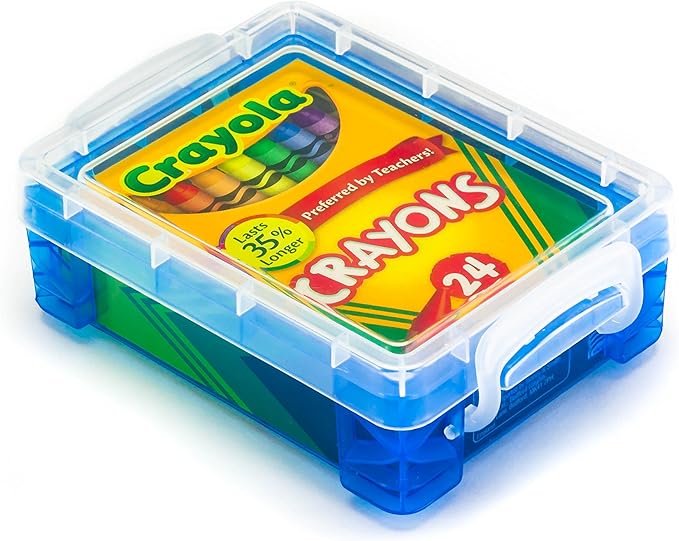 Crayola Crayons 24 Count with Blue Super Stacker Plastic