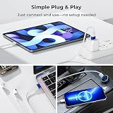 USB A to C Adapter 3Pack Aluminum Alloy USB-C Female to USB-A Male view 6