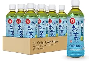 Ito En Oi Ocha Cold Brew Matcha Green Tea Unsweetened 16.9 Ounce (Pack of 12), Zero Calories