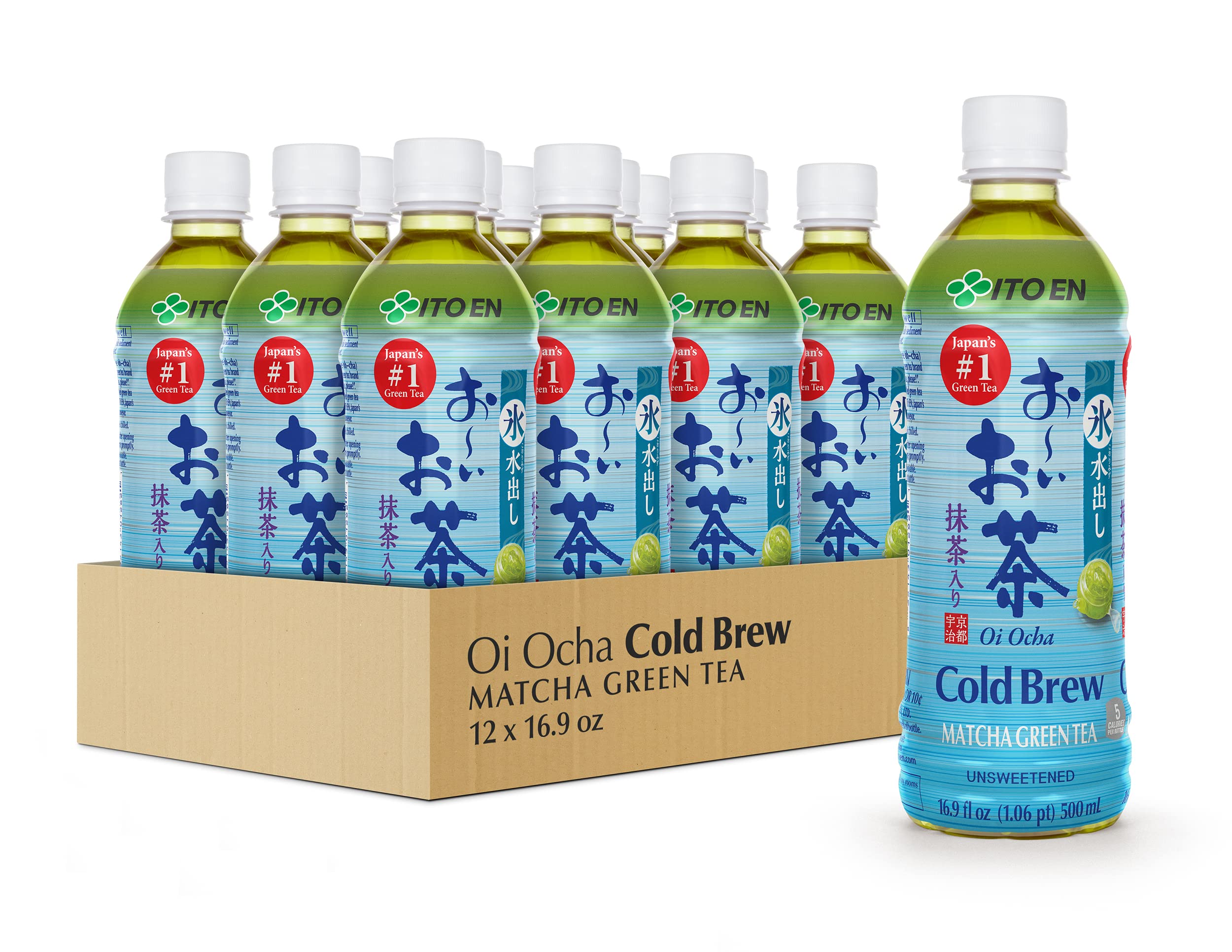 Photo 1 of ***** BB 05/24/2026 *****Ito En Oi Ocha Cold Brew Matcha Green Tea Unsweetened 16.9 Ounce (Pack of 12), Zero Calories