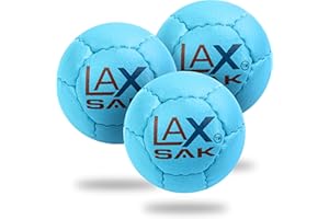 Lax Sak Soft Practice Lacrosse Balls,1, 2, 3, 6, 12, 24, 36, 60, & 120 Packs - Same Weight & Size as a Regulation Lacrosse Balls, Great for Indoor & Outdoor Practices, Less Bounce & Minimal Rebounds