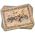 Pimpernel Tuscan Palette Placemats – Set of 4 Cork-Backed Table Mats with Rustic Mediterranean Art, Heat Resistant & Easy to Clean for Everyday Dining & Special Occasions