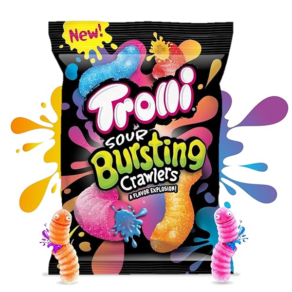 TROLLI SOUR BURSTING CRAWLERS, 4.25 OUNCE