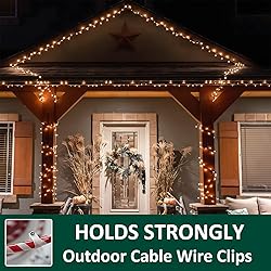 100 Pack 1/2 inch Rope Light Clips, P-Style Rope
