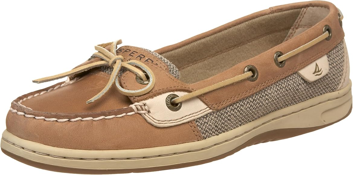 sperry bluefish 2 eye linen oat women's shoe