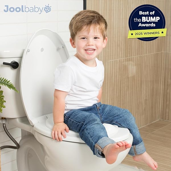 QUICK FLIP TOILET SEAT WITH BUILT-IN POTTY & SPLASH GUARD FOR TODDLER TRAINING, SLOW CLOSE – JOOL BABY (ELONGATED)
