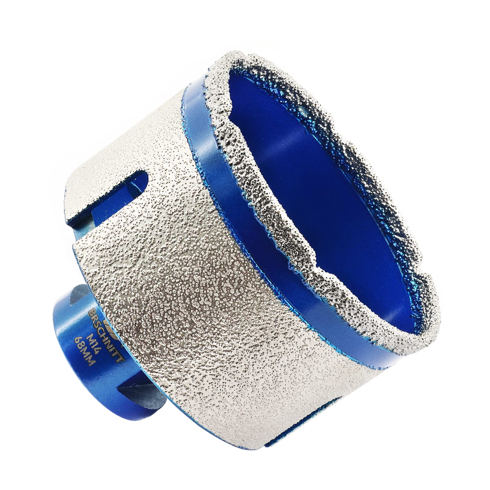 Diamond Core Drill Bit - BRSCHNITT Diamond Finger Milling Bit 68mm for Drilling Enlarging Shaping Round Bevel Holes in Porcelain,Ceramic,Granite,Marble M14 thread