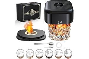 Whiskey Smoker Kit, Whiskey Gifts for Men, Rechargeable Electric Cocktail Smoker kit, Flame-Free Old Fashioned Smoker Kit, Bo