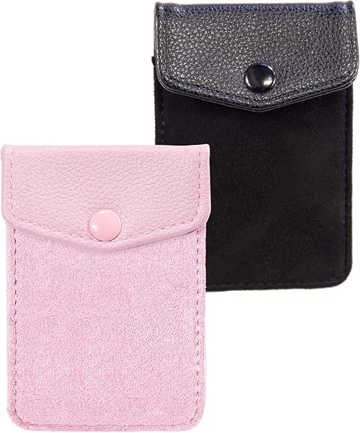 Amazon Com Phone Card Holder 3m Adhesive Stick On Credit Card Pocket Cash Slot Id Phone Card Holder For Smartphones Iphone Android Samsung Galaxy Huawei 2 Pack Black Pink