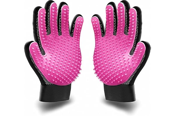 [Upgrade Version] BYETOO Pet Grooming Glove - Gentle Deshedding Brush Glove - Efficient Pet Hair Remover Mitt - Massage Tool