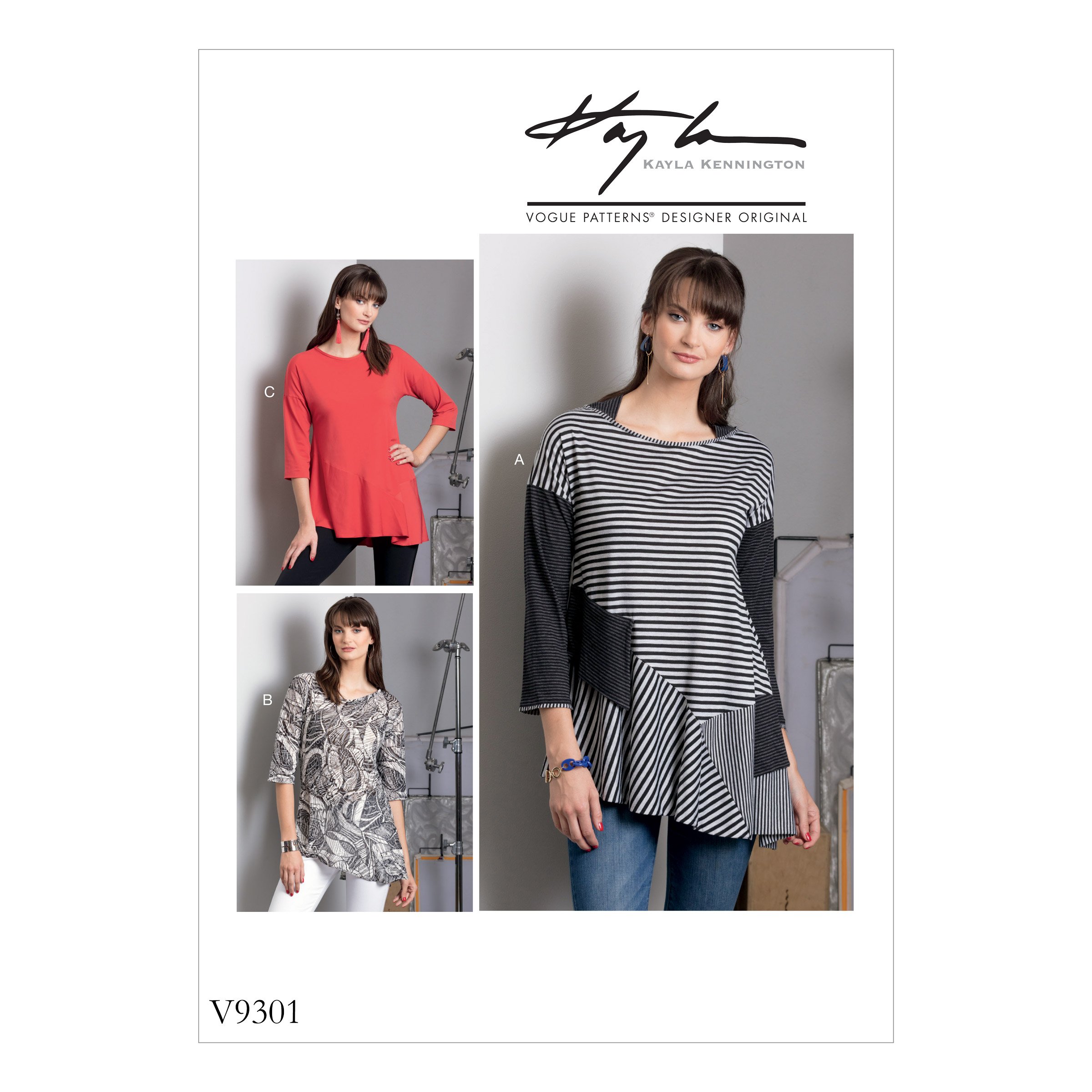 Vogue Patterns 9301 ZZ, Misses Top, Sizes LRG-XXL, TISSUE, Multicoloured, 15 x 0.5 x 22 cm