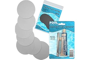 POOL ABOVE Heavy Duty Vinyl Repair Patch Kit for Above-Ground Pool Liner Repair; Glue and Patch Inflatables; Boat; Raft; Kayak; Air Beds; Inflatable Mattress Repair
