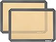 Silicone Baking Mats Large Macaron Baking Mat Nonstick Reusable Baking Mats 16.5X11.6in Set of 2 (Grey)