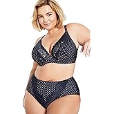 City Chic Plus Size Florence Contour Bra in Navy SPOT