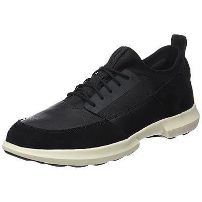 Geox Traccia Leather Mens Trainers BlackWhite Zambia Ubuy