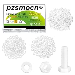 Pzsmocn 300 Pieces/100 Sets M3*10 mm Plastic White