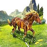 PQDGlobal 3D Horse Popup Card - Handmade Animal-Themed Paper Art for Birthday, Anniversary, Christmas, Father’s Day - Unique Gift for Him, Her, Kids, Horse Lovers, Equestrians, Riders
