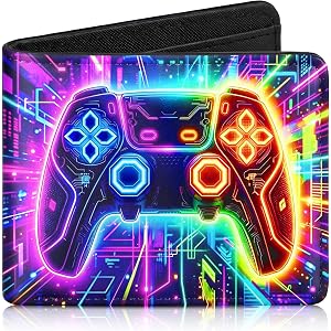 Lattlefnki Kids Wallet for Boys, Boys Wallet for Kids Ages 5-14 Bifold Leather Wallets Rfid Blocking, Coin Pocket ID Window f