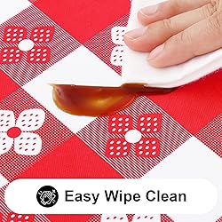 Spotjoy Rectangle Vinyl Table Cloth, Waterproof