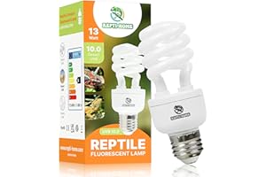 REPTI HOME UVB Reptile Light 10.0, 13W Desert UVA UVB Bulb for Reptiles, Compact Desert Terrarium Lamp, Reptile UVB Light Bulb for Bearded Dragon, Lizard, Tortoise, Snake, Gecko